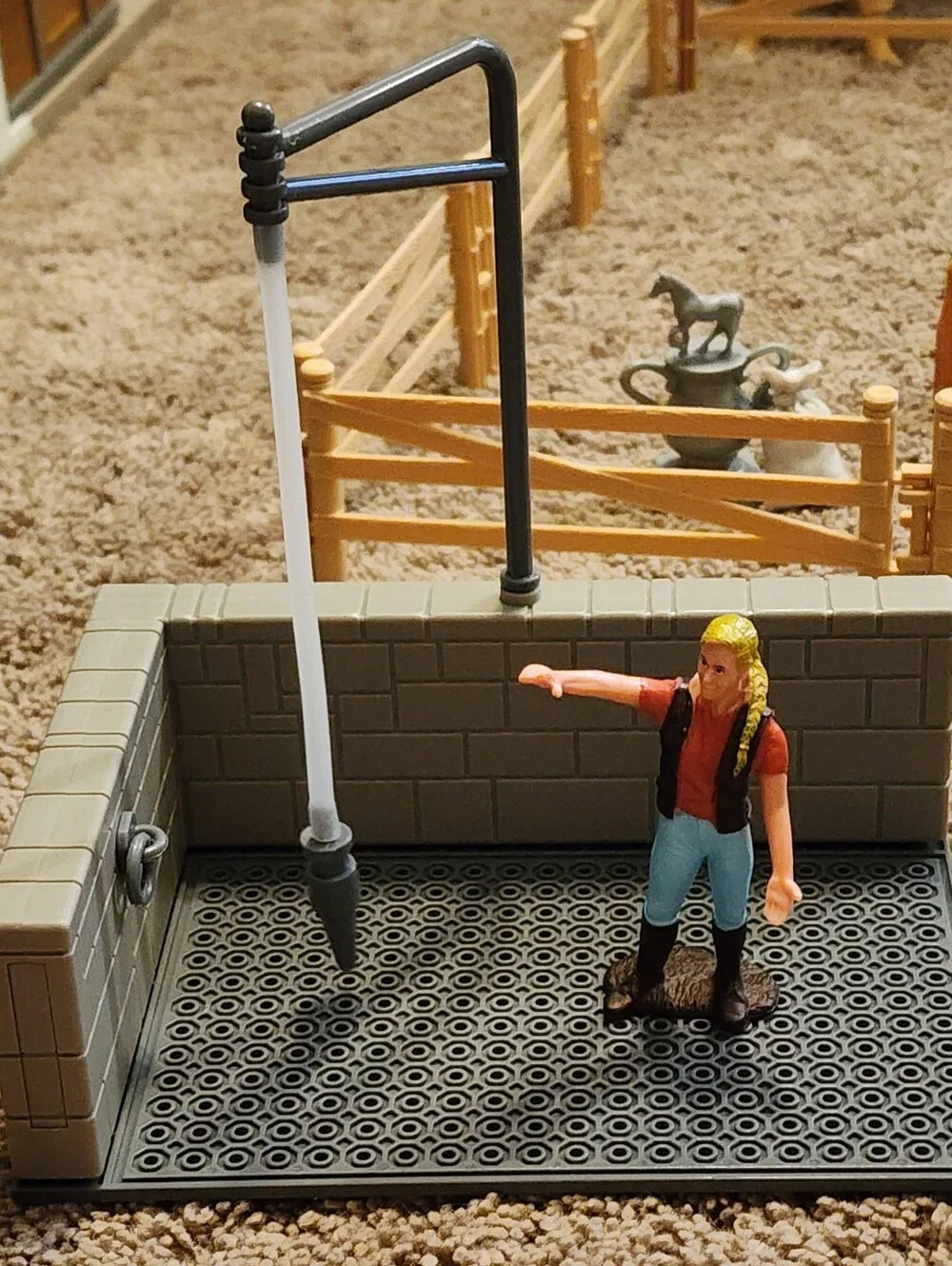 Peagrav Horse Stable Playset Horses & Toy Figure for Boys & Girls, Talking Horse